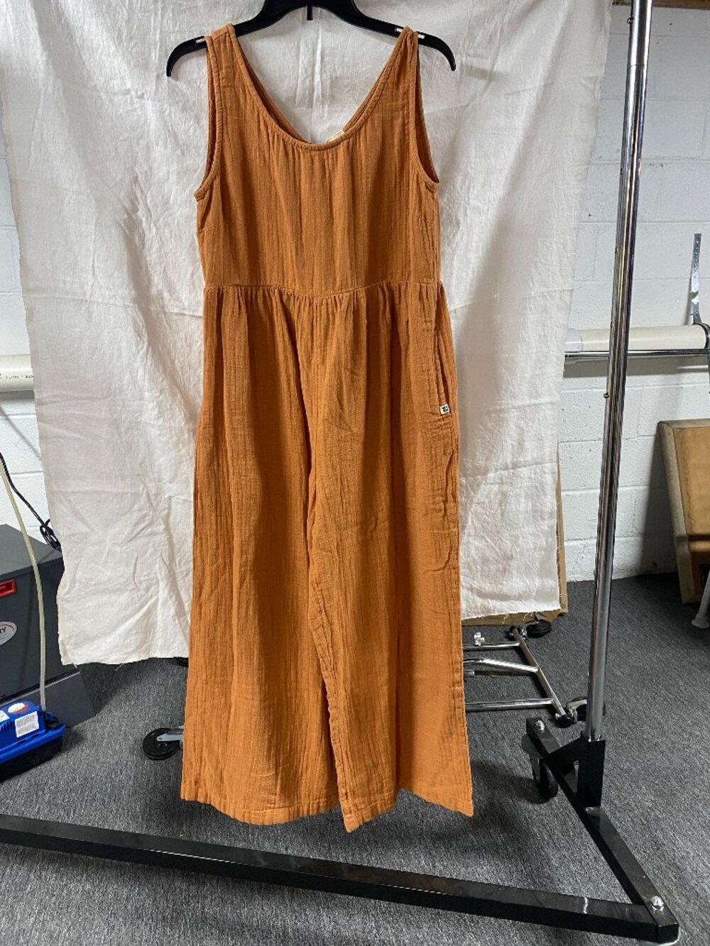 Lucy & Yak Wide Leg Cotton Jumpsuit 🧡Orange🧡